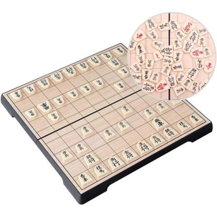 Shogi Magnetisk Rejse Japansk Skakspil 24cm, Bærbar Foldbar Uddannelsesmæssigt Legetøj, Gave til Børn og Voksne (Afrundet Hjørnedesign)