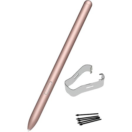 Tab S7 FE Pen-erstatning S Pen uten Bluetooth for Samsung Galaxy Tab S7, Tab S7+ Plus, Tab S7 FE Stylus Pen (Rosegull) + Spisser/Nibs