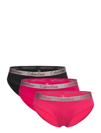 Bikini 3Pk Truse Brief Truse Rosa Calvin Klein*Betinget Tilbud
