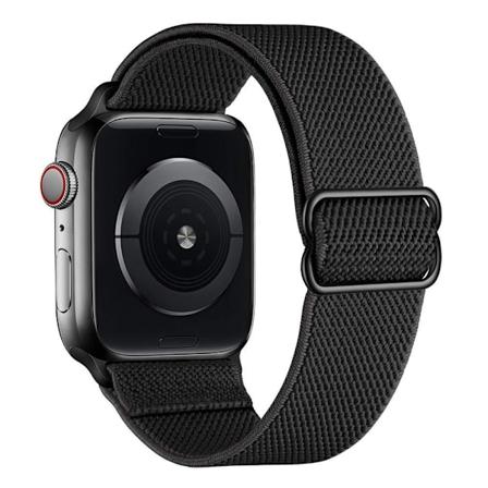 iWatch 7 uusi joustava nylon s dett v venyv kudottu Apple-hihna musta 42mm44mm45mm black