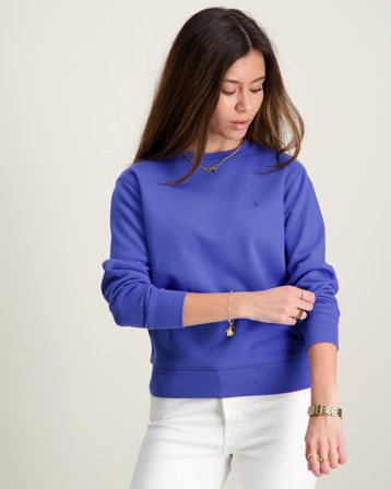 Polo Ralph Lauren French Terry Sweatshirt Bleu Pulls Fille - Kids Brand Store