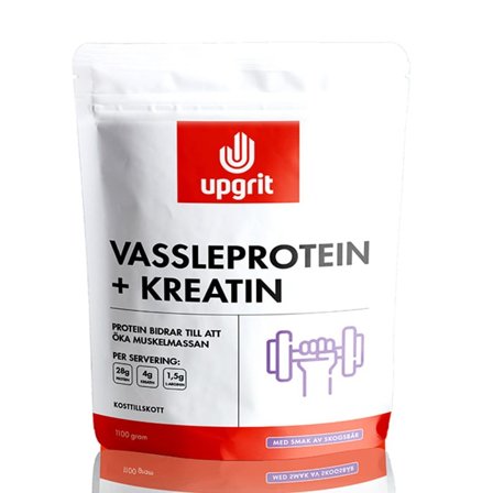 Upgrit Vassleprotein + Kreatin Skogsbär 1100 g