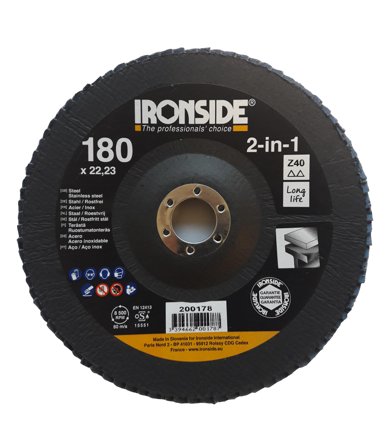 Ironside 200178 Lamelrondel 180 mm Z40, Maskintilbehør & forbrugsvarer