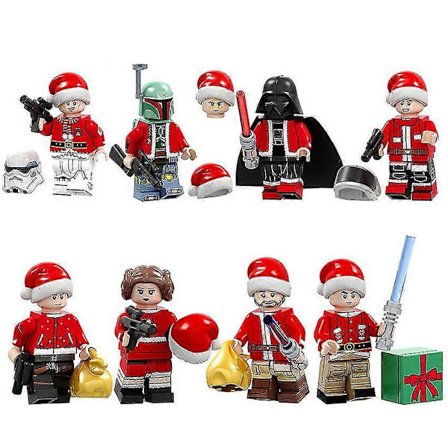 8 tilfældige jule Star Wars byggeklods mini-figur legetøj