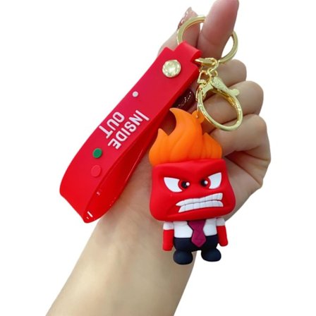 Inside Out 2 Figurer Nøglering Håndledsrem, Sød Rygsæk Taske Nøglering, Bil Nøglering, Nøglering Kæde Armbånd Til Kvinder Mig
