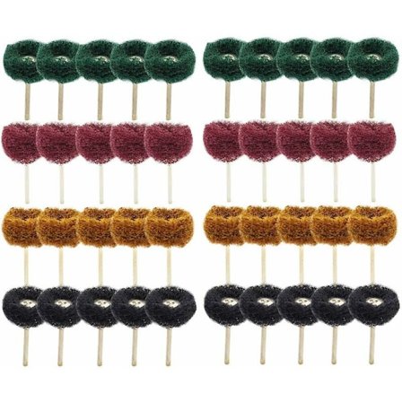 40 stycken 1 tum (25 mm) slipsten polerskiva för Dremel roterande verktyg