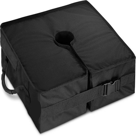 Firkantet Parasolfod Vægt 45 cm ~ Passer til Alle Forsænkede Fritstående Parasoller og Alle Udendørs Parasolfødder ~ Nem Installation Sideåbning