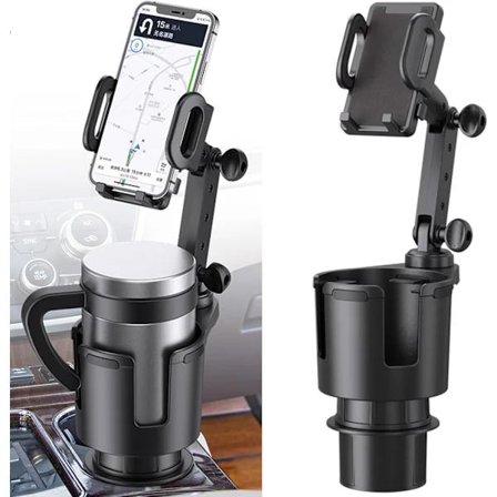 Svart - 1-delt bilkopholder, 360° justerbar base, bilkopholder