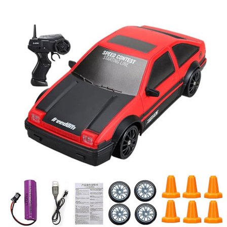 4wd1:24 Rc Race Fjernbetjening 2.4ghz Høj Hastighed Drift Racing Sportsvogn Børnelegetøj Db