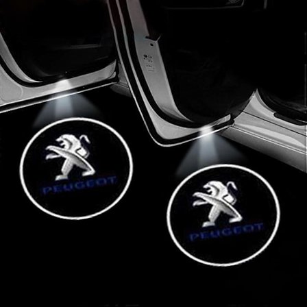 Velkomstlys til bil til Peugeot 106/107/108/206/207/208, LED-dørprojektor Bil dørlys Bildekorationstilbehør, A 2 stk (FMY)