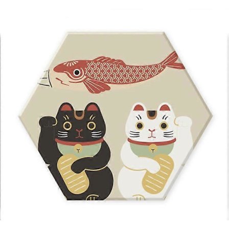 Absorberende bordskånere af kiselgur, varmeisolerende fugtabsorberende bordskånere, Lucky Cat 01