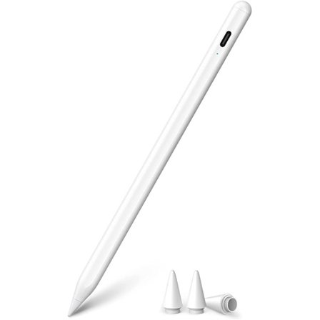 Stylus penn for iPad 2018-2023, håndflateavvisning/tiltfølsomhet/magnetisk iPad-penn