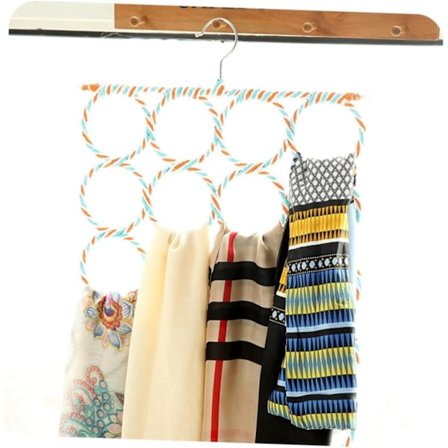 1 Styck Cirkel Scarves Rack Multifunktionell Hängare för Scarves Slipsar och Bälten Utrymmesbesparande för Garderob Blandade Färger Enkel Installation