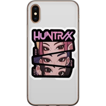 Yhteensopiva Puhelinkuori Apple iPhone X K-pop-inspiroitunut futuristinen tyttöryhmä neonvaloissa ja kosminen sci-fi-kohtaus