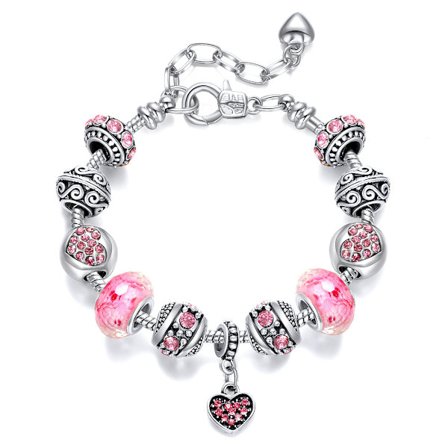 Valp hund charm armband för tonårsflickor Love Heart Charm armband