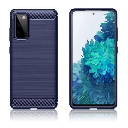Carbon Flex Samsung Galaxy S20 FE kotelot - Tummansininen Blue