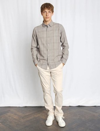 Bruun & Stengade Bs Tazul Casual Modern Fit Shirt - Brown - S