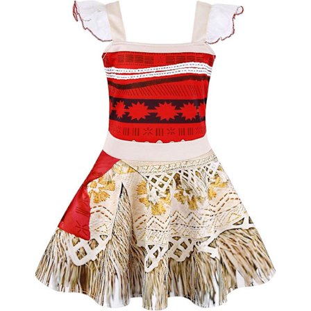 Piger Moana Kostume Prinsesse Festkjole Udklædning Børn Pige Eventyr Outfit Udklædningstøj