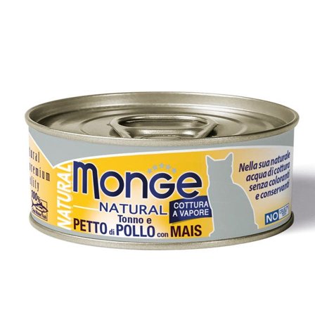 Monge Natural Tonno E Petto Di Pollo Con Mais Cibo Umido Per