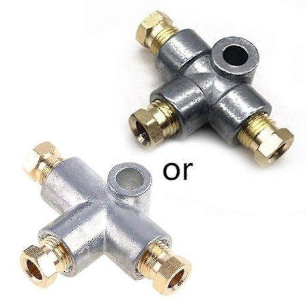 Hydraulisk broms T-koppling 3-vägs för T-stycke Bromsrör med 3 hanmuttrar