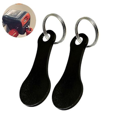 Indkøbsvognsfrigivelsesnøgle 2 stk. Universal Indkøbsvognstokennøgle Chip Indkøbsvognsaftagelige Nøgler Token Mønt Nøglering Til Indkøb DB