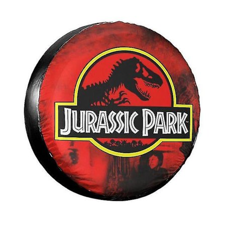 Jurassic Park Logo Gul cover för Jeep Mitsubishi Pajero Giant Dinsaur Car Wheel Covers 14'' 15'' 16'' 17'' Inch