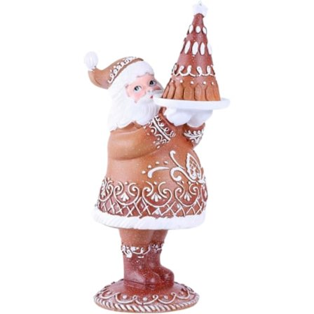 Sisäjoulukoriste, hartsipiparkakku-joulupukki, ruskea, kaunis huoneen koriste, 7.1*9.6*19.5cm