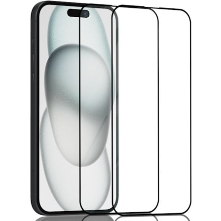 2-Pack ‏‏Iphone 15 Skærmbeskyttelse - Hærdet Glas 9H - Super kvalitet 3D