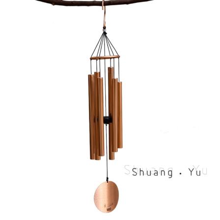 Hem Wind Chimes Musik Metal Sex-Tube 28-tums aluminium Tube Innergård Utomhus Gold