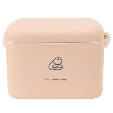 Stor Medicinförvaringsorganisatör för Familjenödsituation med Avtagbar Bricka Typ C