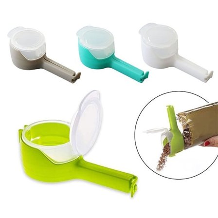 Plastlock med klämma / Påsklämma med Hällpip – 4st