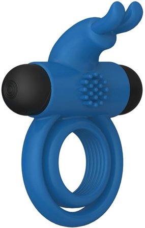 Double Rings Rabbit Clit Rechargeable Cock Ring - Woome.pl