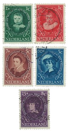 Holland 1955 - NVPH 666-70 - Stemplet