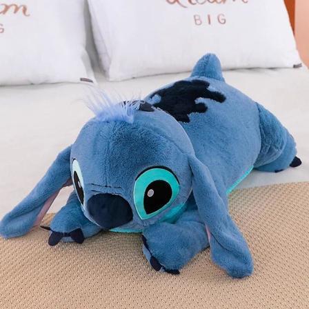 45/60/80cm Stitch-nukke Disney pehmolelut Lilo&stitch pehmo täytetty nukke pehmeä tyyny makuuasento tumma/vaaleansininen söpö lelulahjat Lilo Stitch-