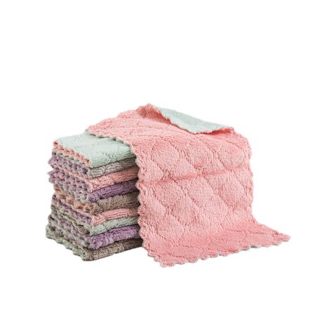 10 stk. Kjøkkenhåndklær med blandet farge og geometrisk mønster