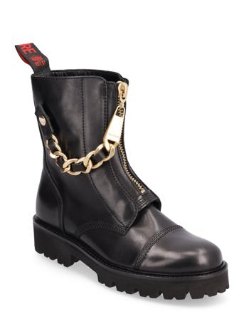 Joe Cecilia Smooth Cowskin + C Shoes Boots Ankle Boots Ankle Boot - Flat Musta Zadig & Voltaire
