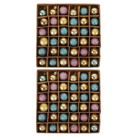 72 stk Plast Dekorative Kugler Snefnug Vinduesklistermærker Juletræ Hængende Dekorationer Juletræ Hængende Blå 3X3CM Blå