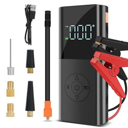 Multifunksjonell Bil Dekkoppblåser 10400mah Bil Luftkompressor Bil Strømforsyning