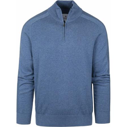 State of Art Half Zip Knitwear , Blauw , Heren , Maat: 4XL Hoodies & sweatvesten