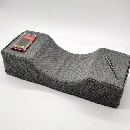 Øjenvippeforlængelsespude - Ergonomisk memoryskum pude | Sovende pude | 20" x 8" x 4,7" | Blød | Konturpude med nakkestøtte