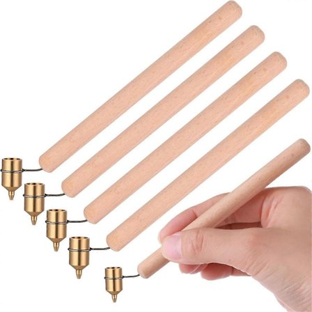 4 stk. 0,3 mm varme farveblyanter træhåndtag maleripenne påskeæg dekorationssæt lysmaleri forsyninger_speciel gave