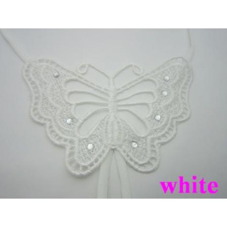 Fjäril Korsningen Behå Bandet Straps Kors-bälte Axelband Vit