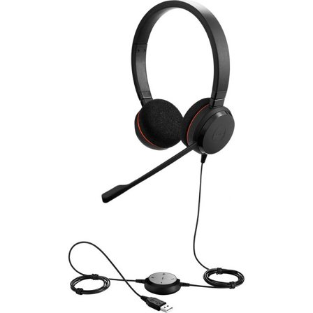 JABRA Headset Evolve 20 MS stereo USB-A - Lyreco - Kontorsmaskiner - Headset och telefoner - Headset - Sladd