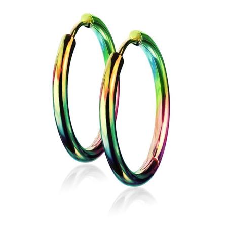 1 Par 25 mm Hoops rh ngen i regnb gsf rgad 316L kirurgiskt st l