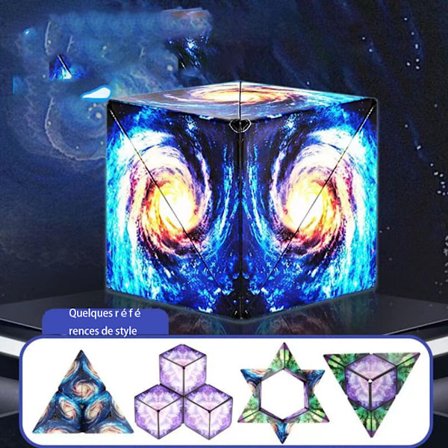 En evig foranderlig magnetisk tredimensjonal Rubiks kube (galakse