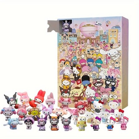 24-delers Julekalender - Nedtelling til jul med overraskelsesblindboks, perfekt for festgaver