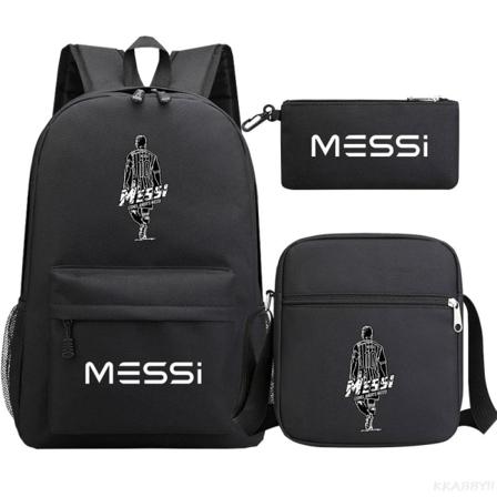 Fotball messi ryggsekk 3 stk Black