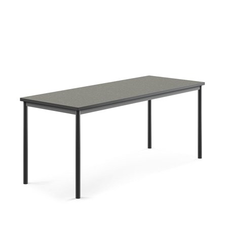 Desk SONITUS, 1800x700x720 mm, dark grey linoleum, anthracite