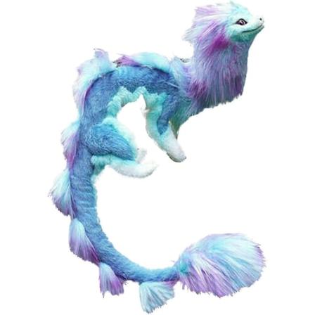 Dragedukke The Last Dragon Plyslegetøj, Raya Drage-kæletøj 50 cm Multi-farve mulighed blue purple