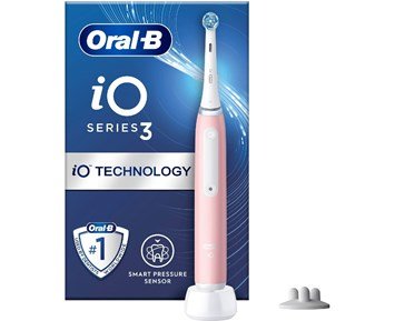Oral-B-iO3S - Blush Pink-Elektrisk tannbørste med smart trykksensor-Oral care-Elektriske tannbørster